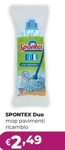 La Saponeria Spontex Duo mop pavimenti ricambio offerta