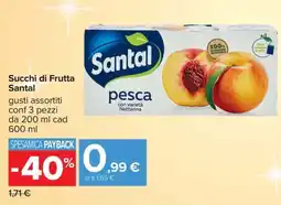 Carrefour Iper Succhi di Frutta Santal pesca offerta