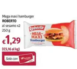 Futura Supermercati Mega maxi hamburger Roberto al sesamo offerta
