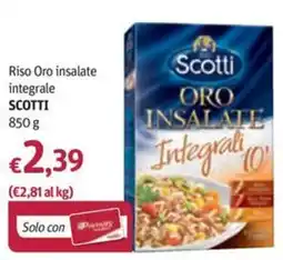 Futura Supermercati Riso Oro insalate integrale Scotti offerta