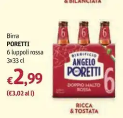 Futura Supermercati Birra Poretti 6 luppoli rossa offerta