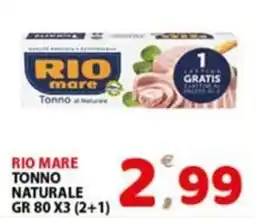 Premium Supermercati Rio mare Tonno Naturale offerta