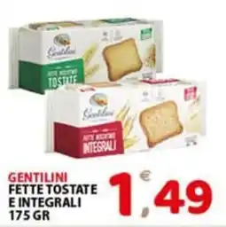 Premium Supermercati Gentilini fette tostate e integrali offerta