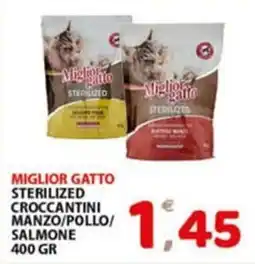 Premium Supermercati Miglior Gatto sterilized croccantini manzo/pollo/salmone offerta