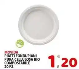Il Centro Superstore Movida piatti fondi/piani pura cellulosa bio compostabile offerta