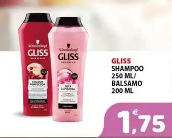 Il Centro Superstore Gliss shampoo e balsamo offerta