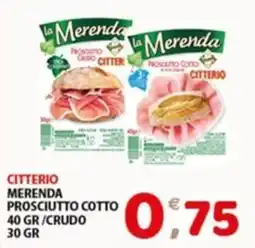 Mio Market Citterio Merenda Prosciutto Cotto offerta