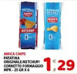 Mio Market Amica chips patatina originale/ketchup/cornetto formaggio offerta