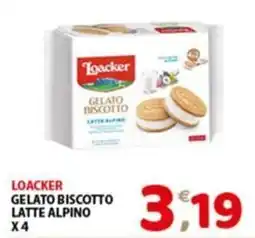 Mio Market Loacker Gelato Biscotto Latte Alpino offerta
