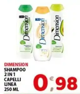 Mio Market Dimension shampoo 2 in 1 capelli linea offerta