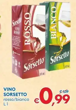 MD Discount Vino sorsetto rosso/bianco offerta