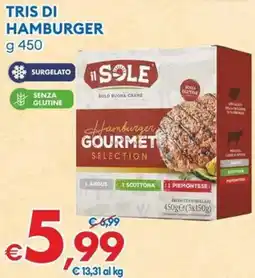 MD Discount Tris di hamburger offerta