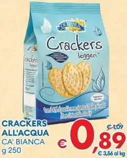 MD Discount Crackers all'acqua Ca' Bianca offerta