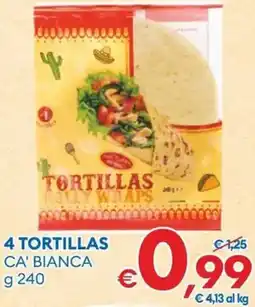 MD Discount 4 tortillas Ca' Bianca offerta