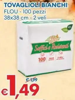 MD Discount Tovaglioli bianchi Flou offerta