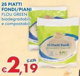 MD Discount 25 piatti fondi/piani Flou Green offerta