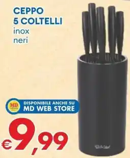 MD Discount Ceppo 5 coltelli offerta