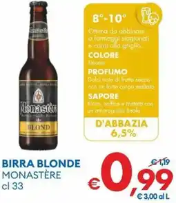 MD Discount Birra blonde Monastère offerta