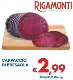 MD Discount Carpaccio di bresaola Rigamonti offerta