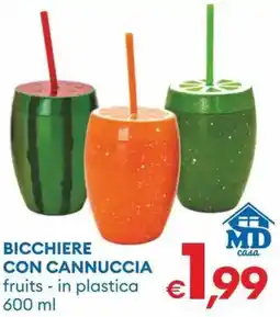 MD Discount Bicchiere con cannuccia offerta