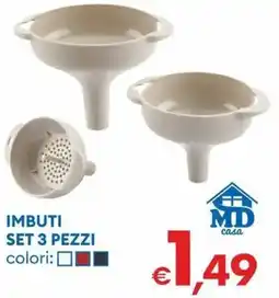MD Discount Imbuti set 3 pezzi offerta