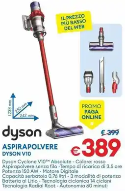 MD Discount ASPIRAPOLVERE DYSON V10 offerta