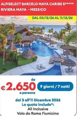 MD Discount Alpiselect barcelo maya caribe 5 offerta