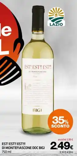 Superconti Est! est!! est!!! di montefiascone doc bigi offerta