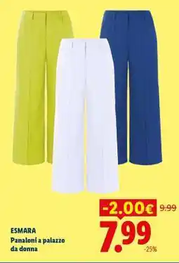 Lidl ESMARA Pantaloni a palazzo da donna offerta