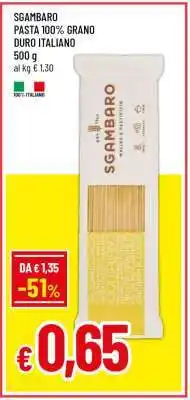 Famila SGAMBARO PASTA 100% GRANO DURO ITALIANO offerta