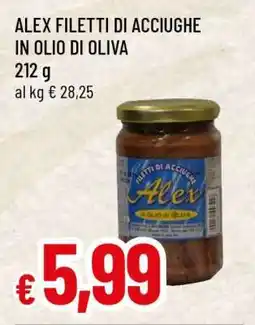 Famila ALEX FILETTI DI ACCIUGHE IN OLIO DI OLIVA offerta