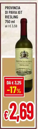 Famila PROVINCIA DI PAVIA IGT RIESLING offerta