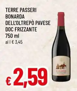 Famila TERRE PASSERI BONARDA DELL'OLTREPÒ PAVESE DOC FRIZZANTE offerta