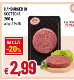 Famila Hamburger Di Scottona offerta