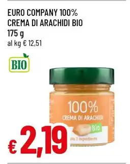 Famila EURO COMPANY 100% CREMA DI ARACHIDI BIO offerta