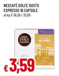 Famila NESCAFÉ DOLCE GUSTO ESPRESSO 16 CAPSULE offerta