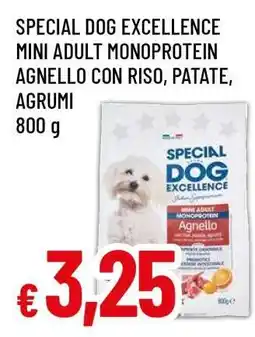 Famila SPECIAL DOG EXCELLENCE MINI ADULT MONOPROTEIN AGNELLO CON RISO, PATATE, AGRUMI offerta