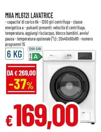 MIIA ML612I LAVATRICE