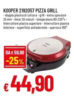 Famila KOOPER 2192057 PIZZA GRILL offerta