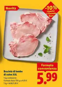 Lidl Braciole di lombo di suino XXL offerta