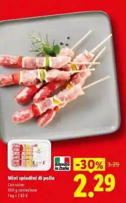 Lidl Mini spiedini di pollo offerta