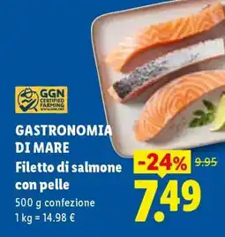 Lidl Filetto di salmone con pelle offerta