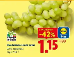 Lidl Uva bianca senza semi offerta