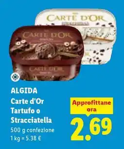 Lidl ALGIDA Carte d'Or Tartufo o Stracciatella offerta