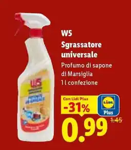 Lidl W5 Sgrassatore universale offerta