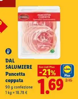 Lidl Dal Salumiere Pancetta coppata offerta