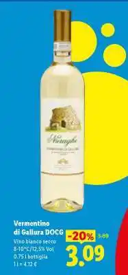 Lidl Vermentino di Gallura DOCG offerta