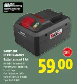 Lidl Parkside Performance Batteria smart 8 Ah offerta