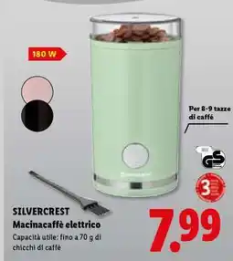 Lidl Silvercrest Macinacaffè elettrico offerta