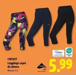 Lidl CRIVIT Leggings capri da donna offerta